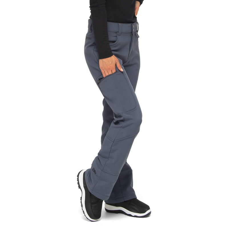 Arctix Women's Sarah Fleece-Lined Softshell Pants, Steel, Large Short - Image 4